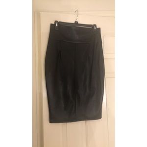 Faux Leather Pencil Skirt